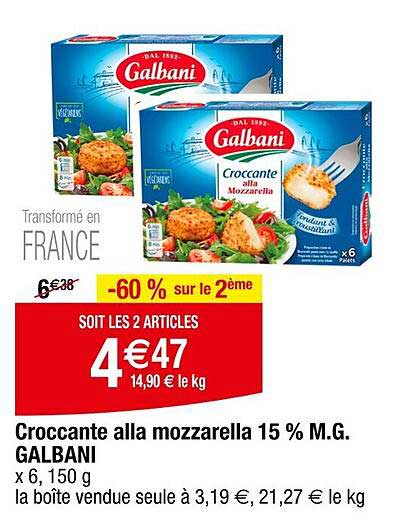 Croccante alla mozzarella 15 % M.G. GALBANI