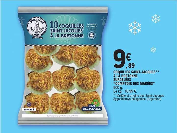 10 coquilles Saint-Jacques à la bretonne