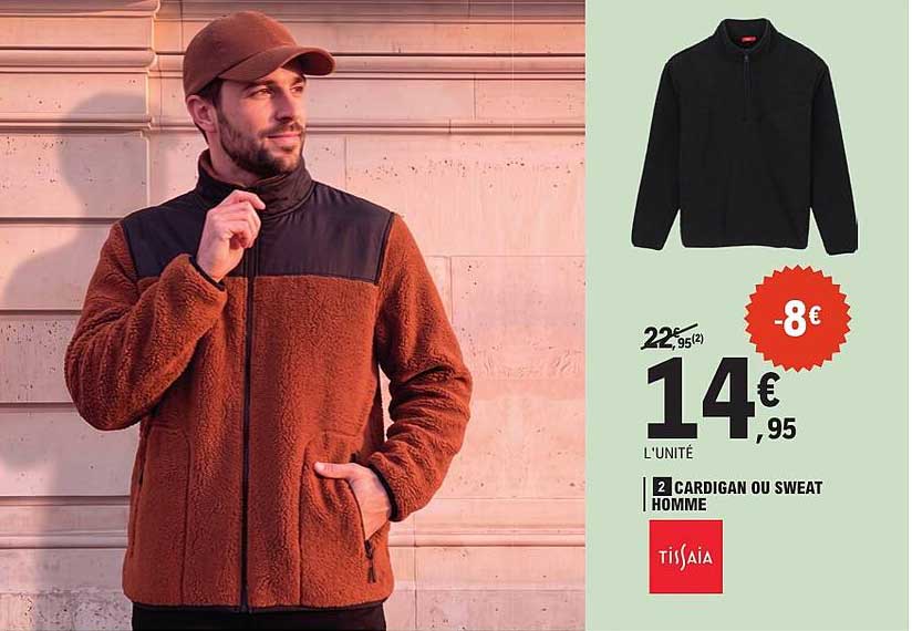 2 CARDIGAN OU SWEAT HOMME