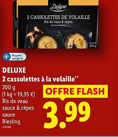 2 cassolettes à la volaille**