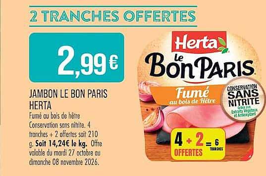 2 TRANCHES OFFERTES
