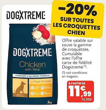 -20% SUR TOUTES LES CROQUETTES CHIEN