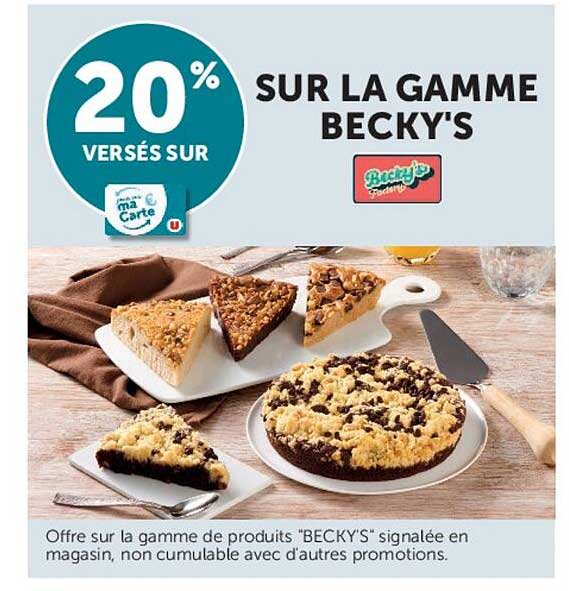 20% VERSÉS SUR LA GAMME BECKY'S