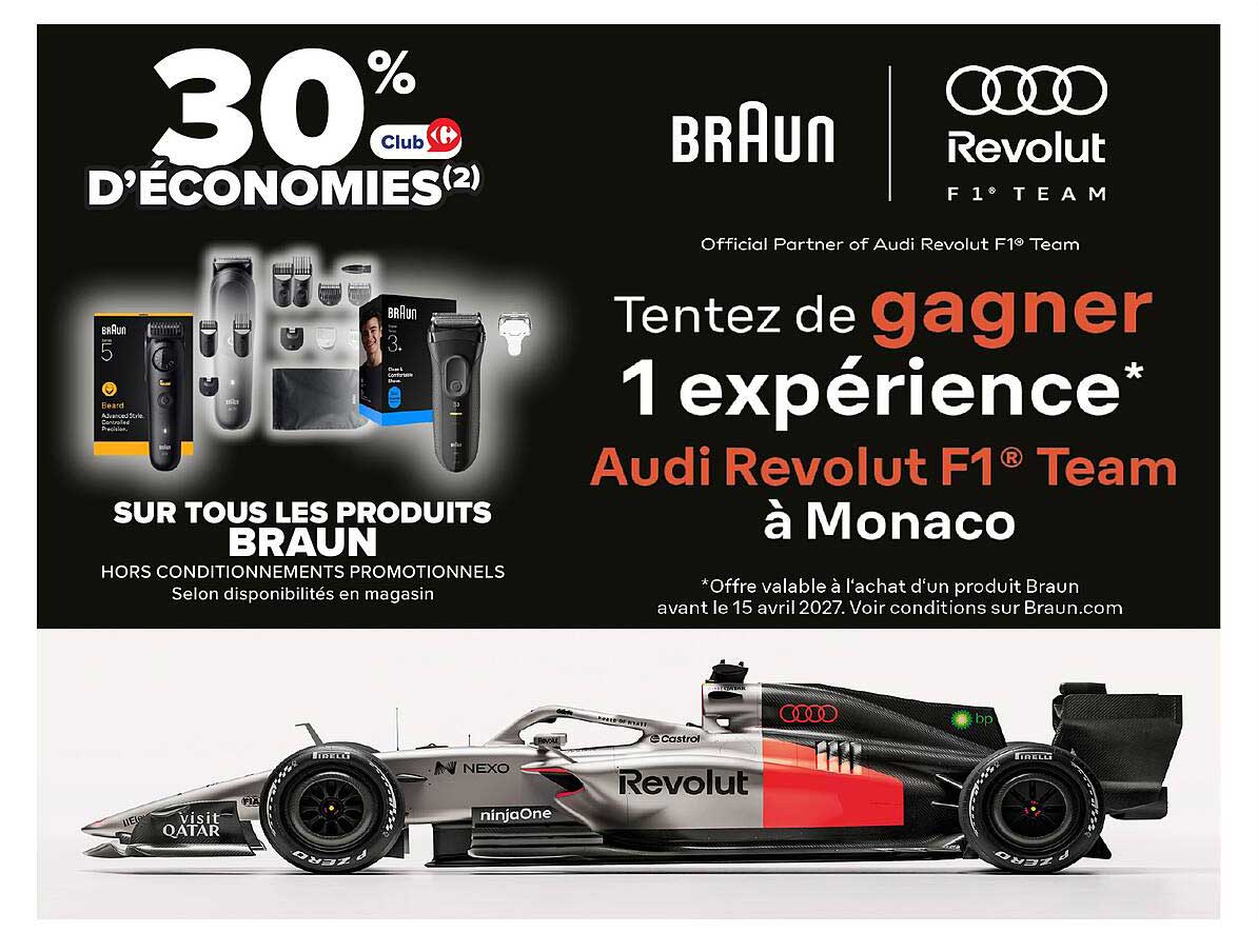 30% D’ÉCONOMIES(2)