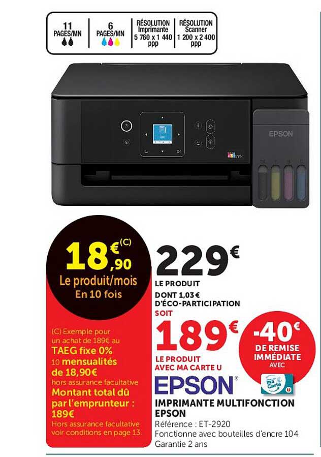 -40€ DE REMISE IMMÉDIATE AVEC Ma Carte U