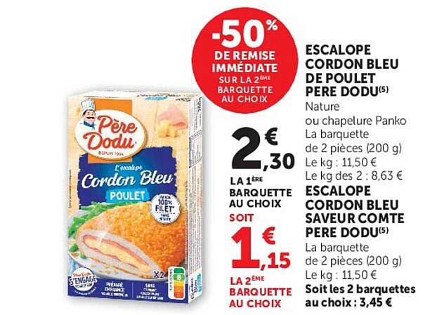 -50% DE REMISE IMMÉDIATE SUR LA 2ÈME BARQUETTE AU CHOIX