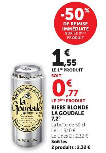 -50% DE REMISE IMMÉDIATE SUR LE 2ÈME PRODUIT
