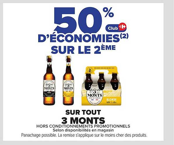 50% D'ÉCONOMIES(2) SUR LE 2ÈME