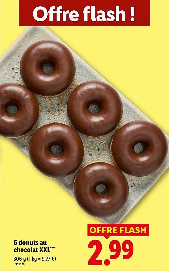6 donuts au chocolat XXL