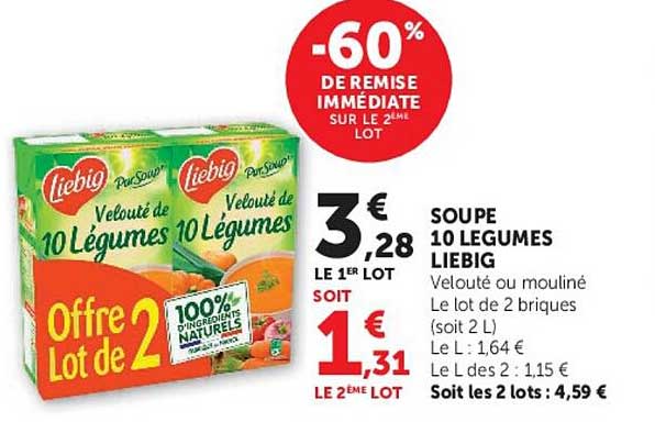 -60% DE REMISE IMMÉDIATE SUR LE 2ÈME LOT