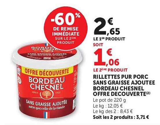 -60% DE REMISE IMMÉDIATE SUR LE 2ÈME PRODUIT