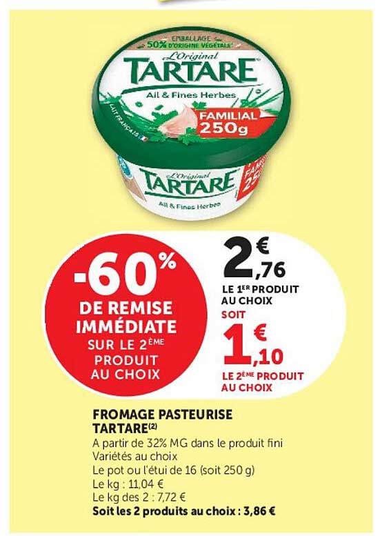 -60% DE REMISE IMMÉDIATE SUR LE 2ÈME PRODUIT AU CHOIX