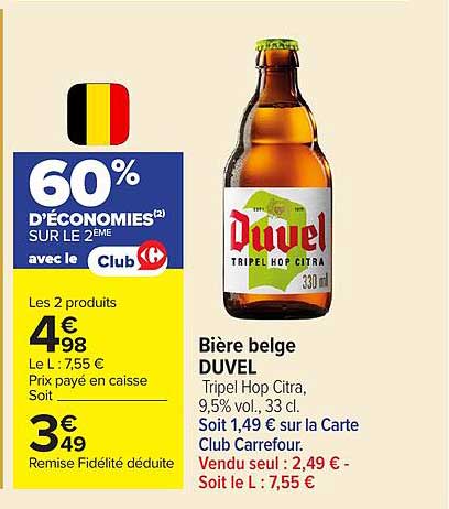 60% D'ÉCONOMIES SUR LE 2ÈME avec le Club Carrefour