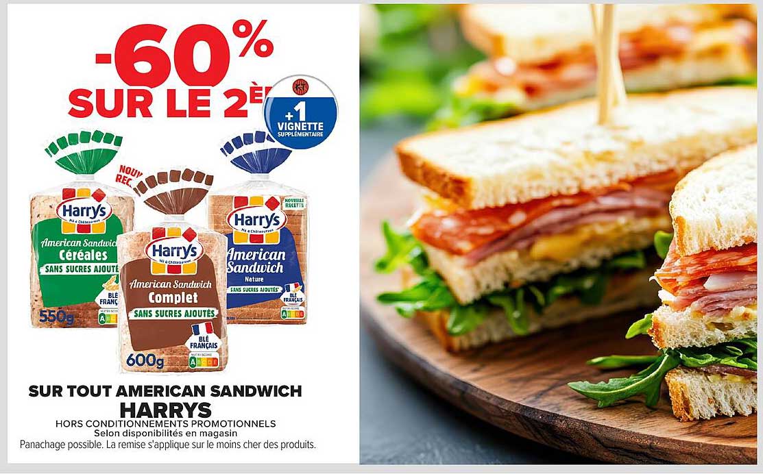 -60% SUR LE 2È +1 VIGNETTE SUPPLÉMENTAIRE