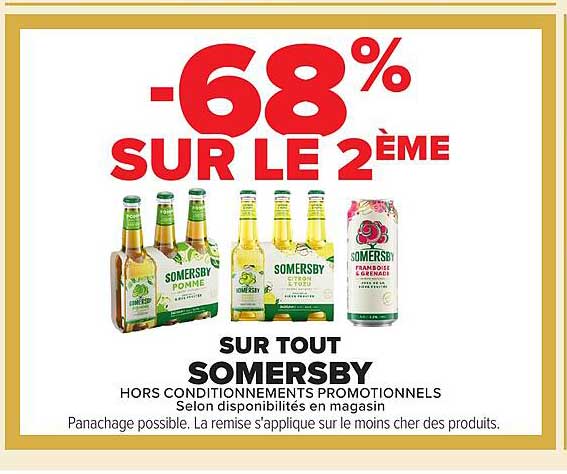 -68% SUR LE 2ÈME SUR TOUT SOMERSBY