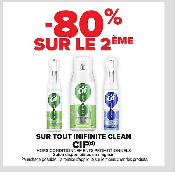 -80% SUR LE 2ÈME SUR TOUT INIFINITE CLEAN CIF(d)