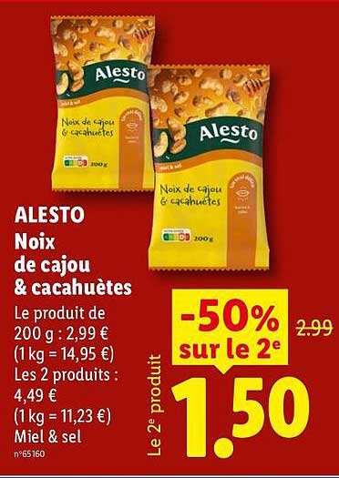 ALESTO Noix de cajou & cacahuètes
