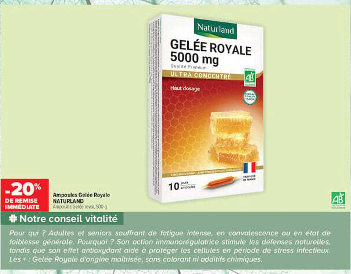 Ampoules Gelée Royale NATURLAND