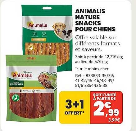 ANIMALIS NATURE SNACKS POUR CHIENS