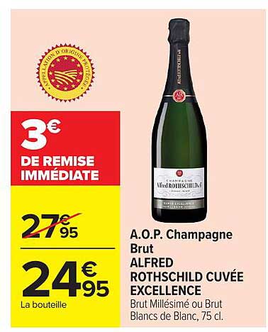 A.O.P. Champagne Brut ALFRED ROTHSCHILD CUVÉE EXCELLENTE