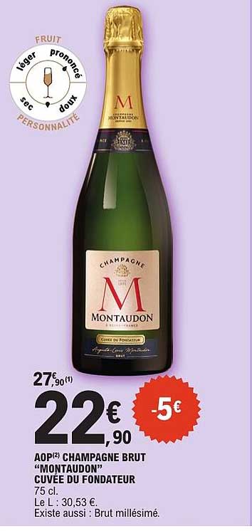 AOP(2) CHAMPAGNE BRUT “MONTAUDON” CUVÉE DU FONDATEUR