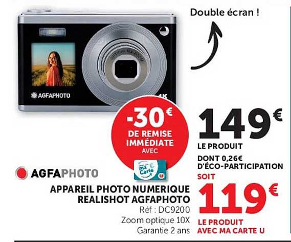 APPAREIL PHOTO NUMERIQUE REALSHOT AGFAPHOTO