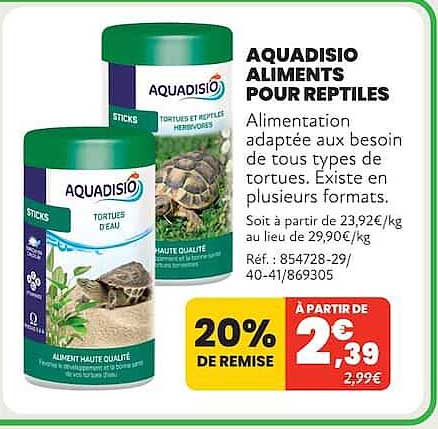 AQUADISIO ALIMENTS POUR REPTILES