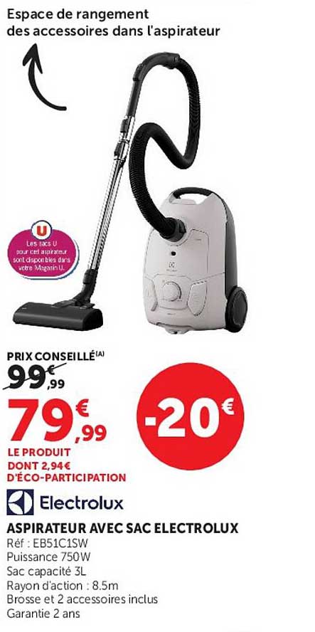 ASPIRATEUR AVEC SAC ELECTROLUX
