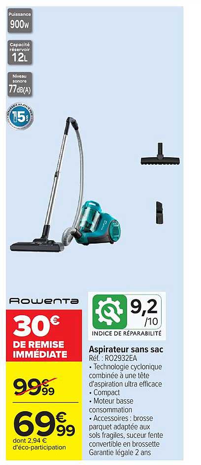 Aspirateur sans sac