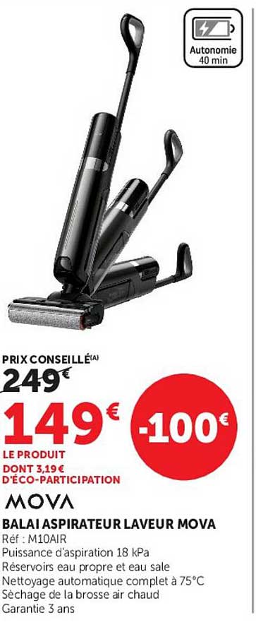 BALAI ASPIRATEUR LAVEUR MOVA