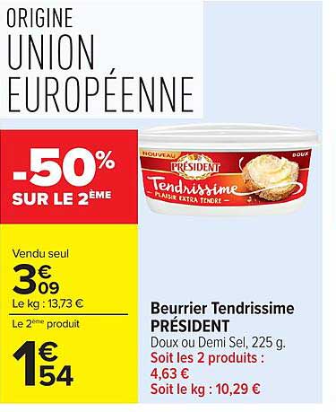 Beurrier Tendrissime PRÉSIDENT