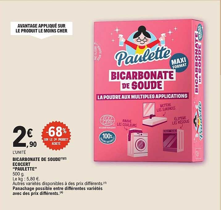 BICARBONATE DE SOUDE ECOCERT “PAULETTE”