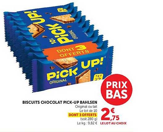 BISCUITS CHOCOLAT PICK-UP BAHLSEN