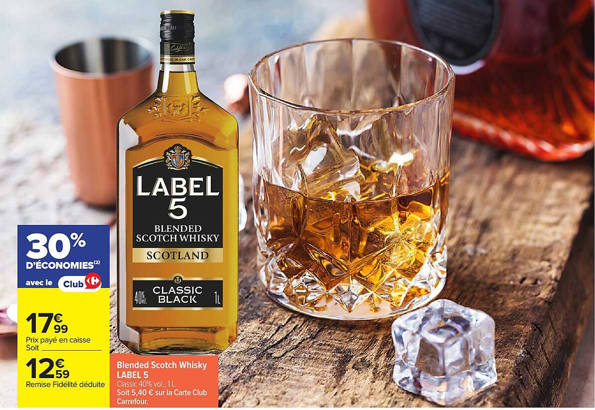 Blended Scotch Whisky LABEL 5 Classic 40% vol. 1L