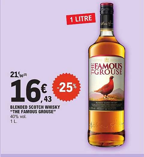 BLENDED SCOTCH WHISKY “THE FAMOUS GROUSE” 40% vol. 1 L