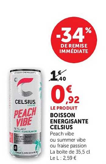 BOISSON ENERGISANTE CELSIUS