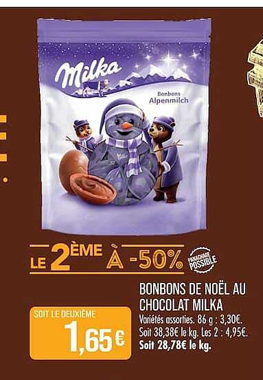 BONBONS DE NOËL AU CHOCOLAT MILKA