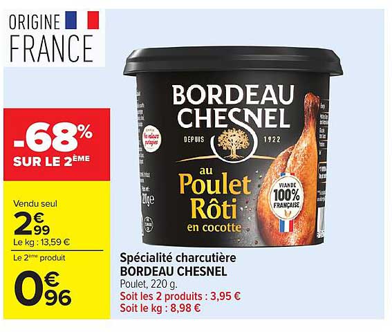 BORDEAU CHESNEL Poulet Rôti en cocotte