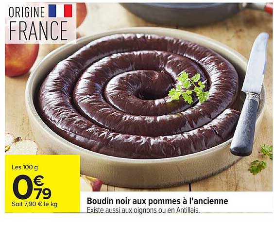 Boudin noir aux pommes à l'ancienne