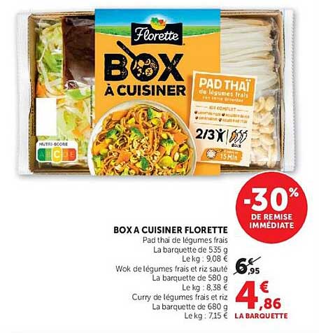 BOX À CUISINER FLORETTE Pad thaï de légumes frais
