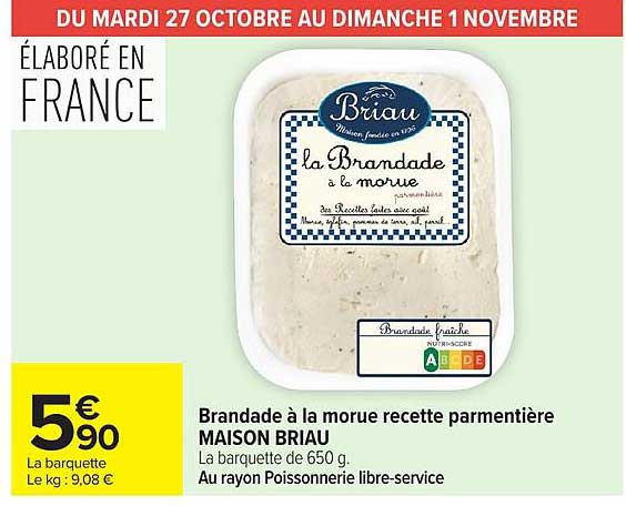 Brandade à la morue recette parmentière MAISON BRIAU