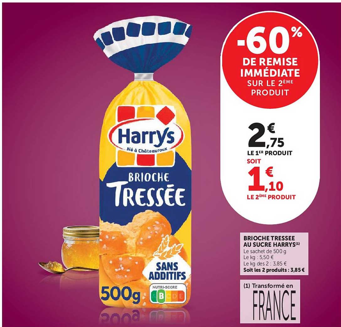BRIOCHE TRESSEE AU SUCRE HARRYS