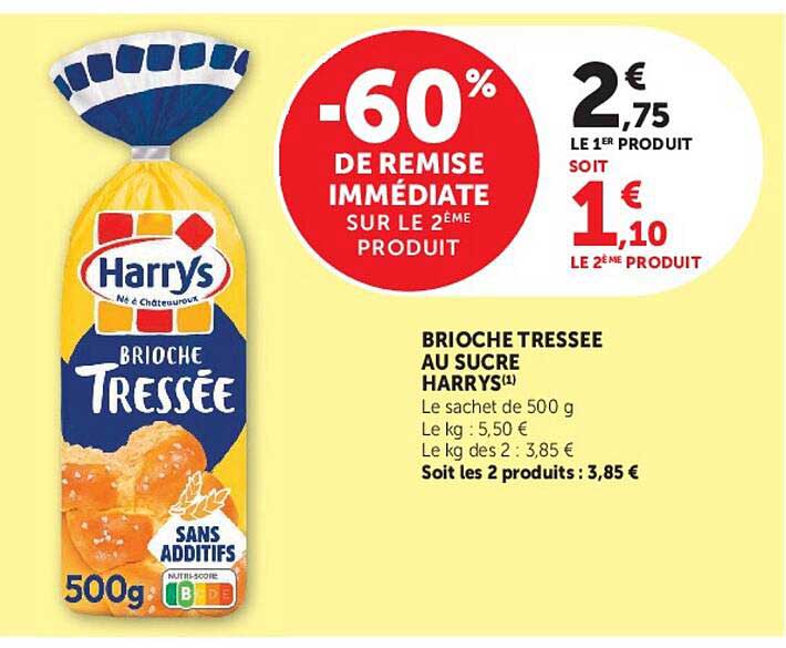 BRIOCHE TRESSEE AU SUCRE HARRYS(1)