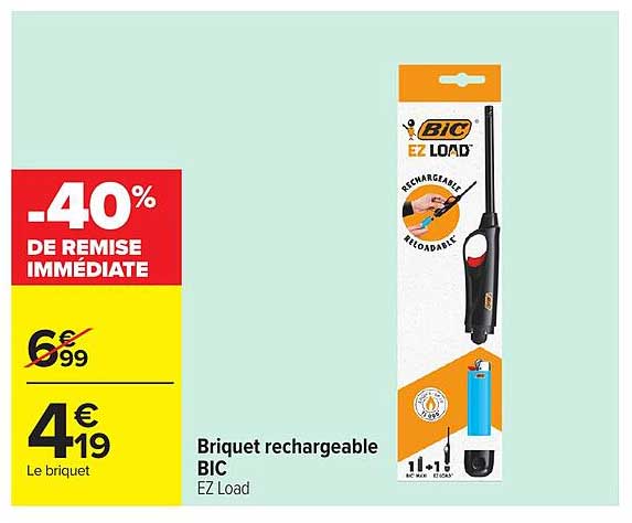 Briquet rechargeable BIC EZ Load
