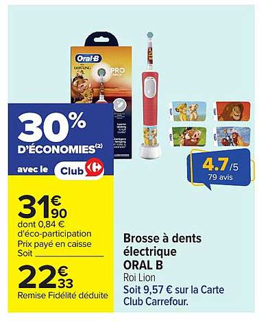 Brosse à dents électrique ORAL B Roi Lion