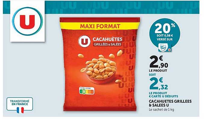 CACAHUETES GRILLÉES & SALÉES U