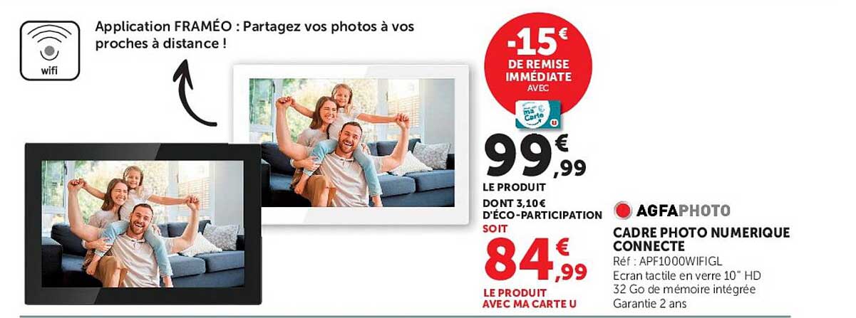 CADRE PHOTO NUMERIQUE CONNECTE