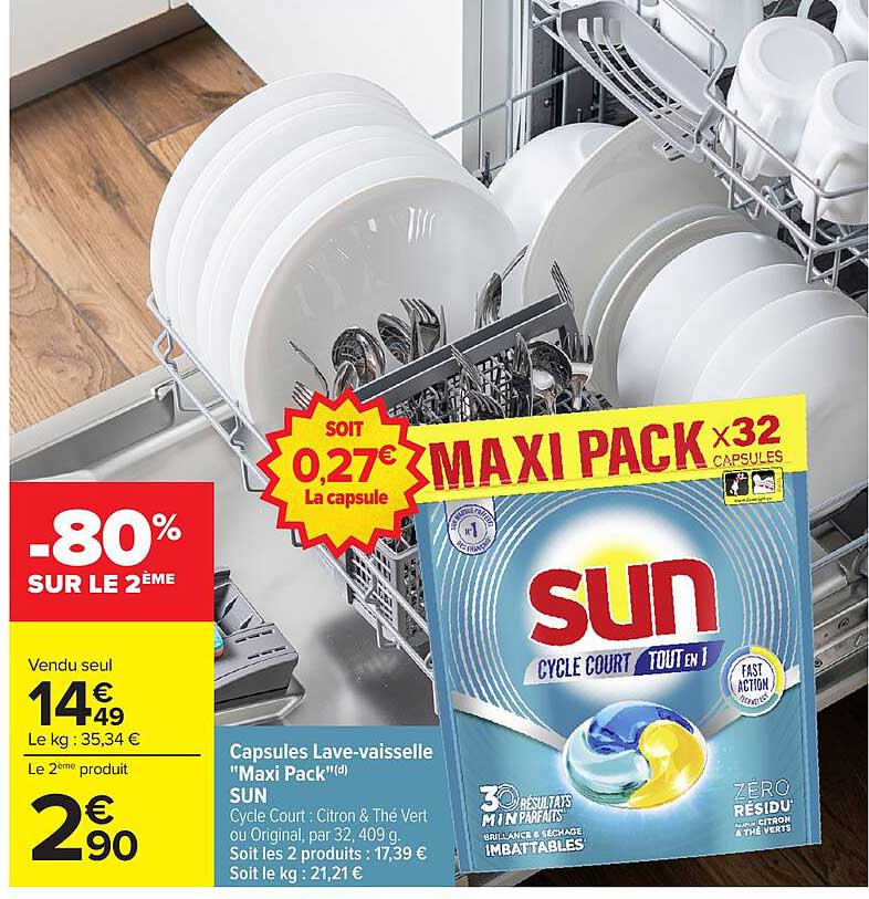 Capsules Lave-vaisselle "Maxi Pack"(d) SUN