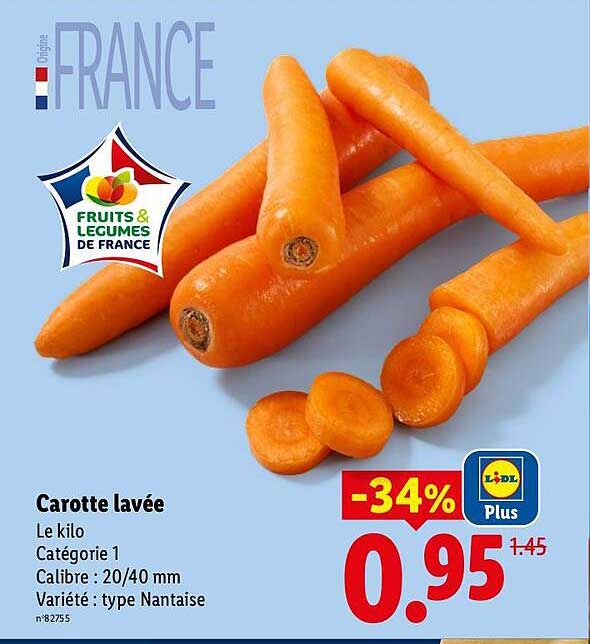 Carotte lavée