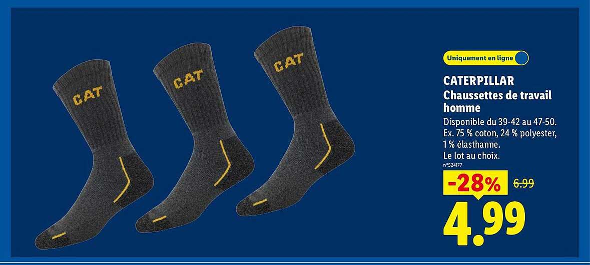 CATERPILLAR Chaussettes de travail homme